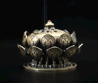 Bronze Boshan Incense Burner: Traditional Meditation Decor