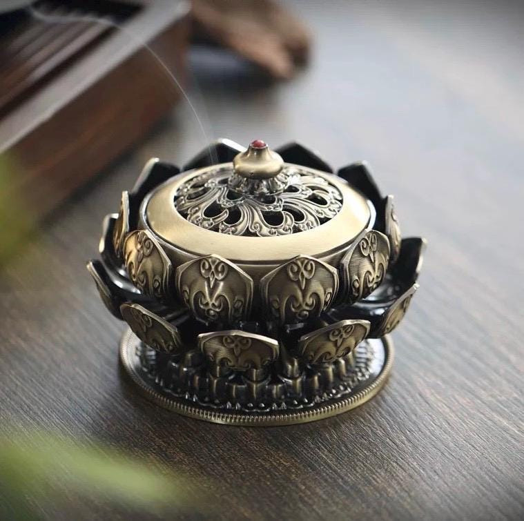 Bronze Boshan Incense Burner: Traditional Meditation Decor