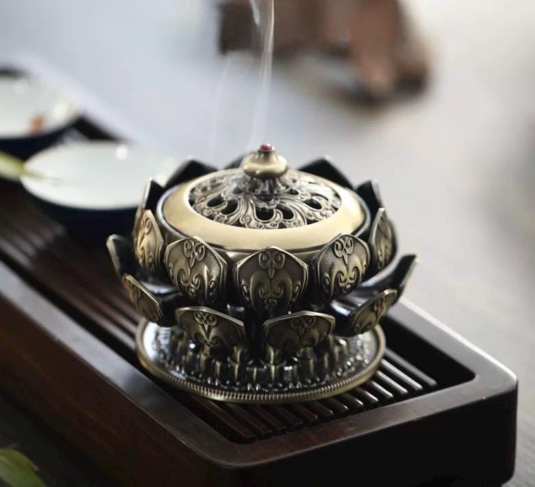 Bronze Boshan Incense Burner: Traditional Meditation Decor