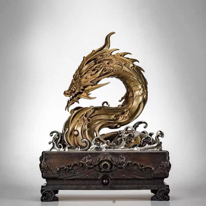 Handcrafted Dragon Incense Burner • Copper Art Sculpture • Dragon Decor • Artisan-Made Aromatherapy Burner • Auspicious Home Gift