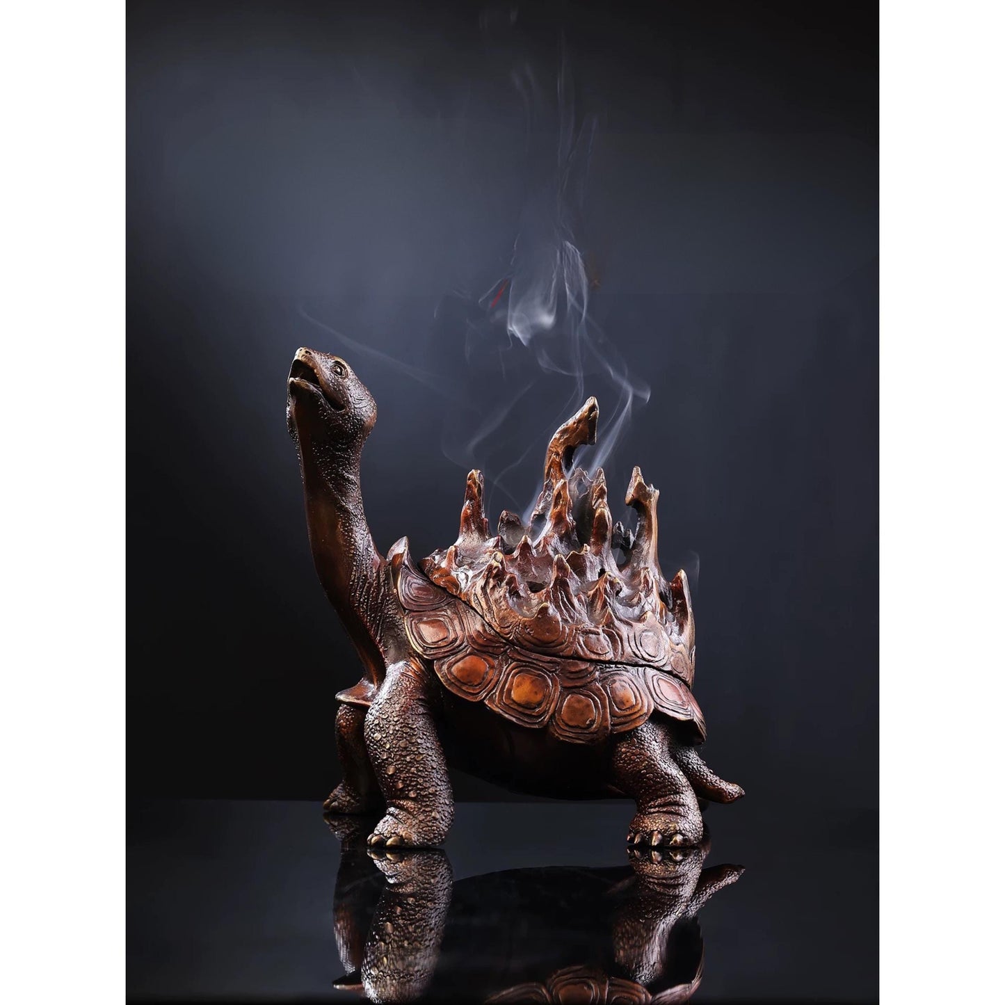 Brass Dragon Turtle Incense Burner • Mythical Creature Aromatherapy Holder • Antique-Style Feng Shui Decor • Home Incense Burner Gift