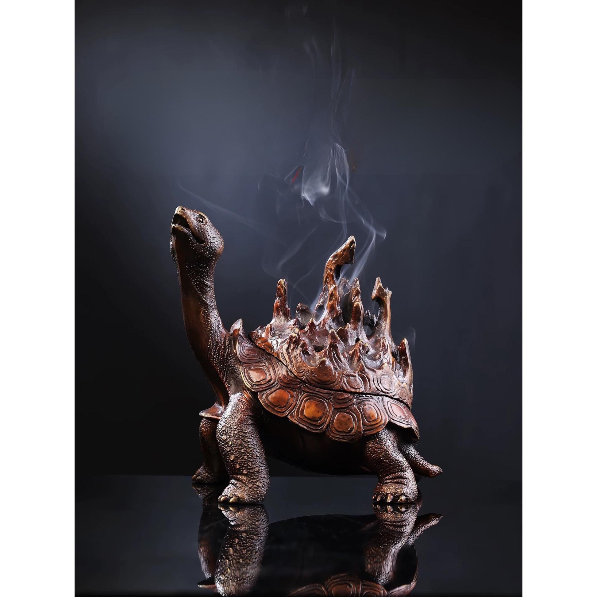 Brass Dragon Turtle Incense Burner • Mythical Creature Aromatherapy Holder • Antique-Style Feng Shui Decor • Home Incense Burner Gift