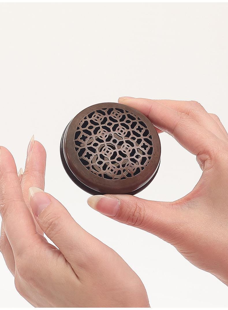 Handmade Purple Copper Incense Burner, Zen Aromatherapy Altar