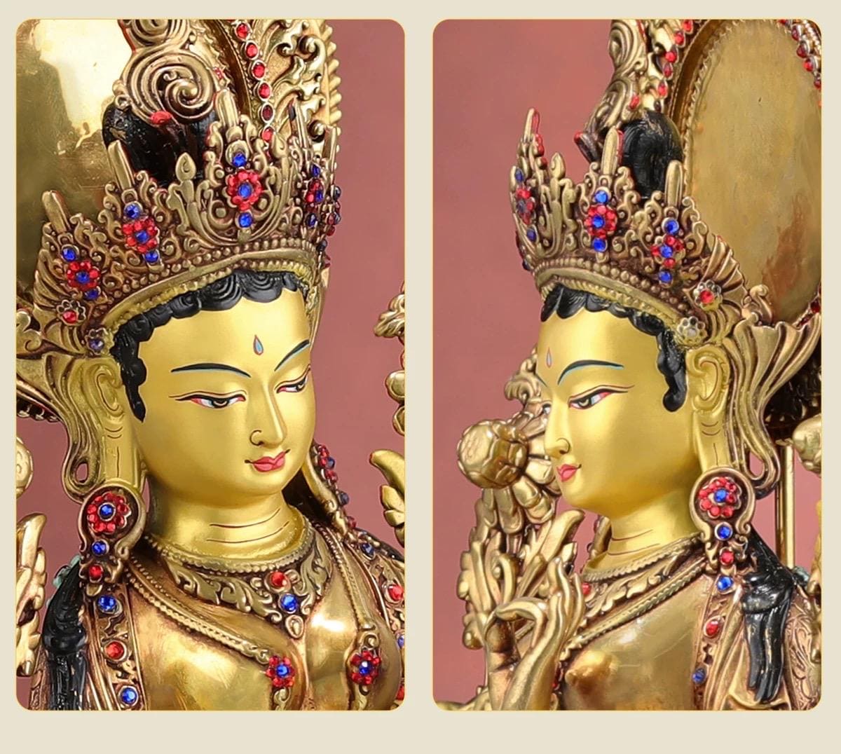 Nepalese Green Tara Statue – Tibetan Buddhist Deity for Home Altar