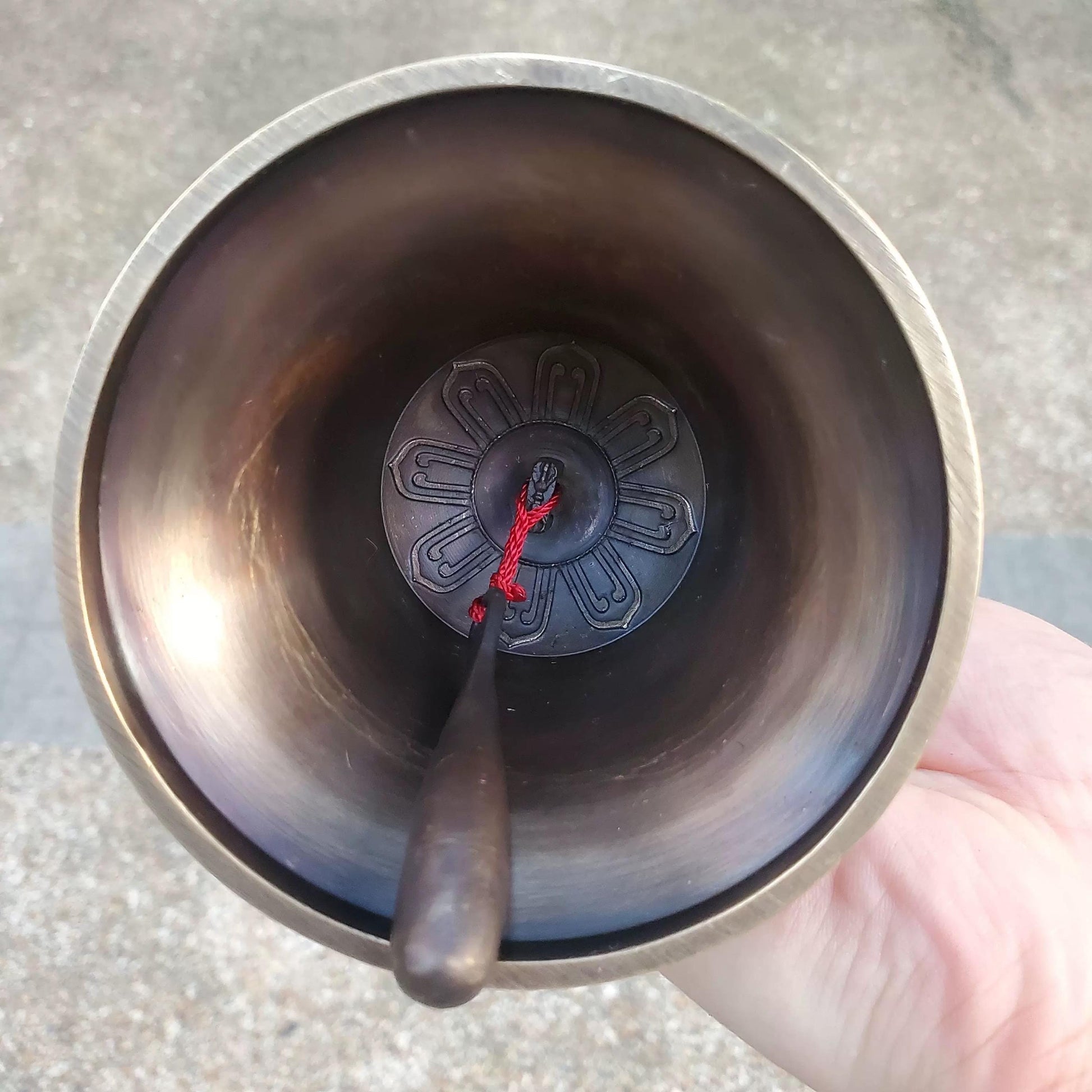 Brass Tibetan Vajra Bell & Dorje Set – Nepalese Handcrafted 5-Prong Ritual Bell