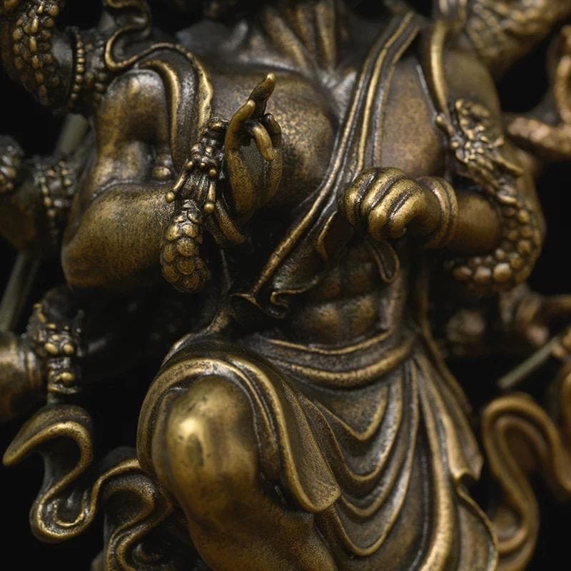 Handheld Vajra Pestle Pure Brass Statue, Buddhist Ritual Item, Zen Home Decor, Altar Supply, Meditation Tool, Desktop Sculpture