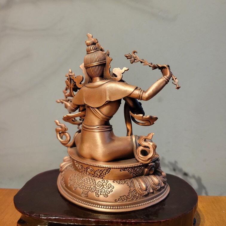 Kurukulle Red Tara Statue, Tibetan Buddhism Deity, 3 Inch 12cm Fine Copper Figurine, Altar Blessing, Handmade Buddhist Sculpture