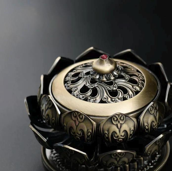 Bronze Boshan Incense Burner: Traditional Meditation Decor