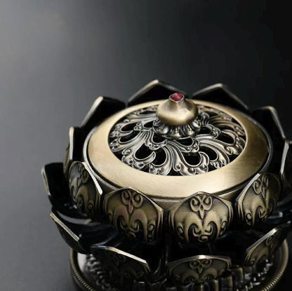 Bronze Boshan Incense Burner: Traditional Meditation Decor