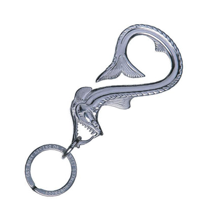 Deep Sea Viper Fish Bottle Opener Keychain, Unique Stainless Steel Carabiner Hook, Creative EDC Tool for Men, Masculine Gift Idea
