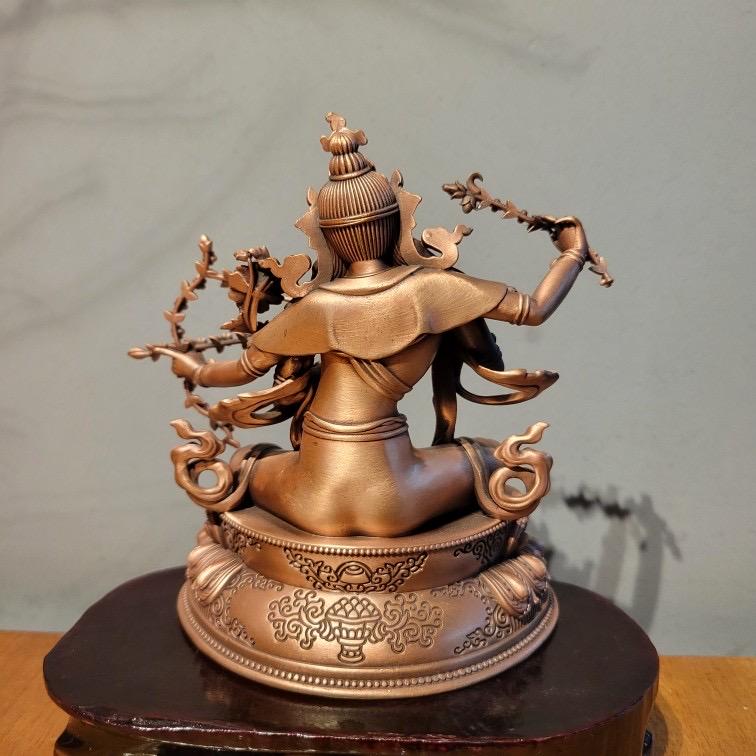 Kurukulle Red Tara Statue, Tibetan Buddhism Deity, 3 Inch 12cm Fine Copper Figurine, Altar Blessing, Handmade Buddhist Sculpture