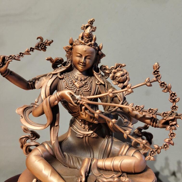 Kurukulle Red Tara Statue, Tibetan Buddhism Deity, 3 Inch 12cm Fine Copper Figurine, Altar Blessing, Handmade Buddhist Sculpture