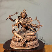 Kurukulle Red Tara Statue, Tibetan Buddhism Deity, 3 Inch 12cm Fine Copper Figurine, Altar Blessing, Handmade Buddhist Sculpture
