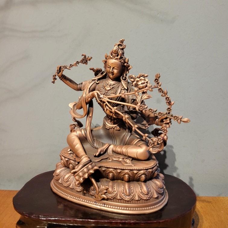 Kurukulle Red Tara Statue, Tibetan Buddhism Deity, 3 Inch 12cm Fine Copper Figurine, Altar Blessing, Handmade Buddhist Sculpture