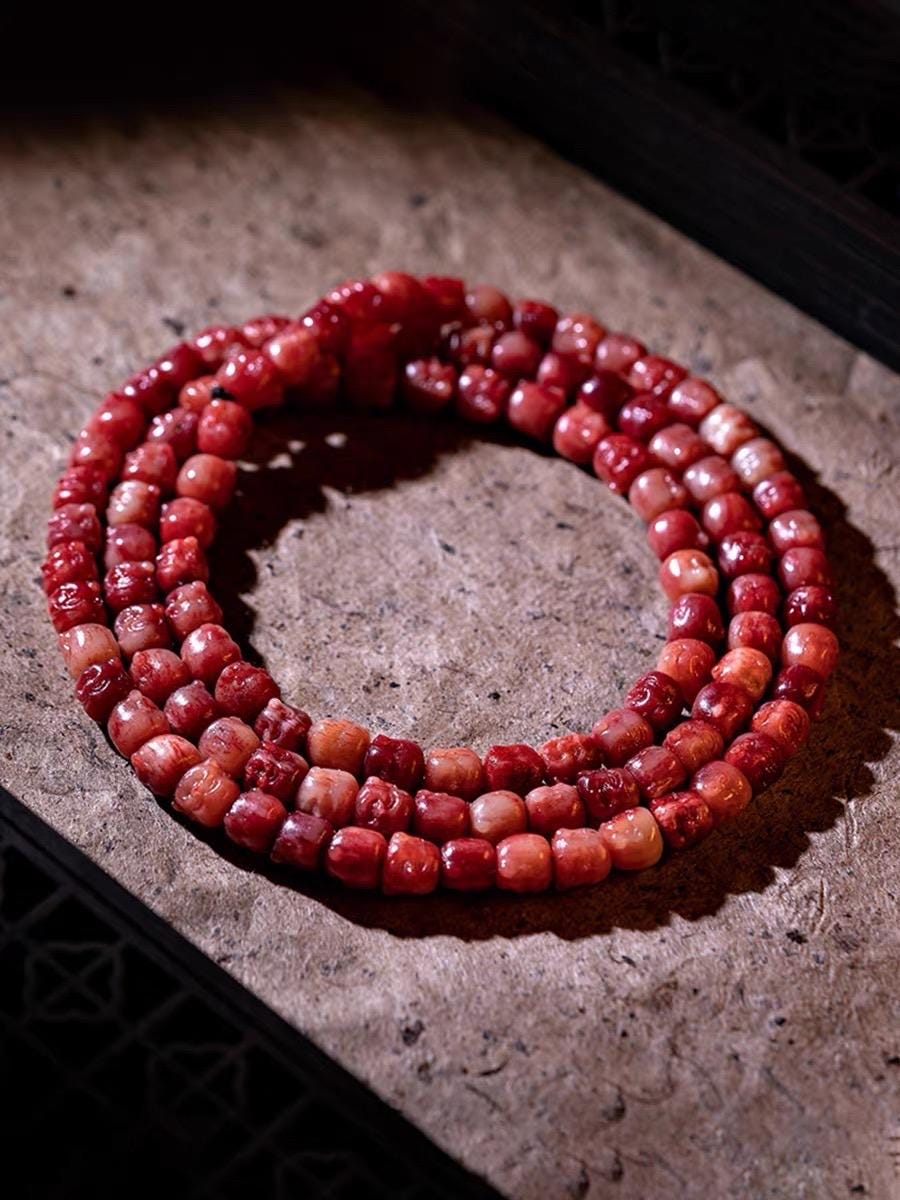 Natural Camel Bone 108 Mala Beads Hand Carved Maitreya Buddha Zen Prayer Necklace Multi-wrap Bracelet for Men Women Genuine Bone Art 10mm