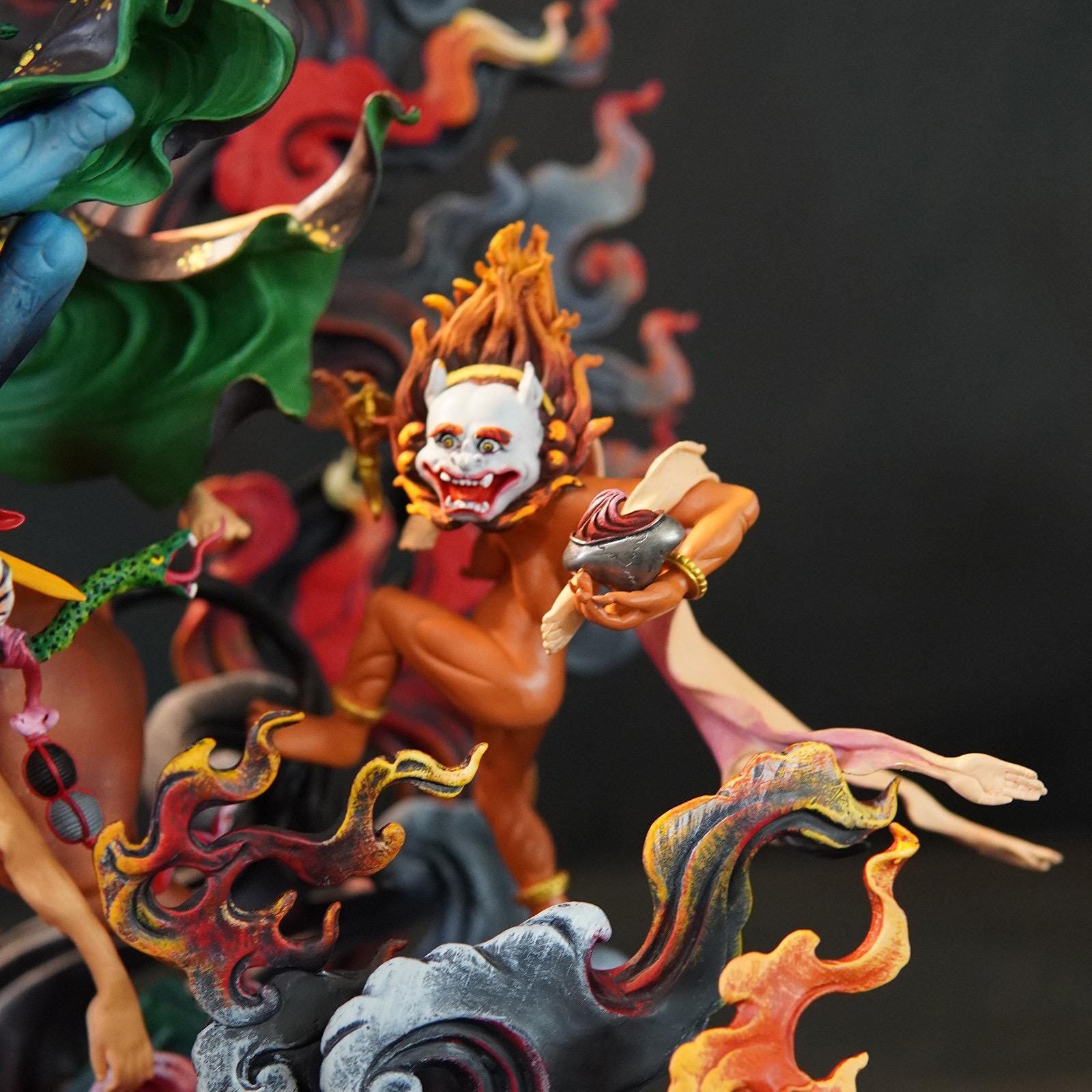 Hand-Painted Palden Lhamo Statue - 13" Copper Tibetan Buddhist Deity - Nepali Tantric Art - Sacred Protector Goddess for Altar & Home Decor