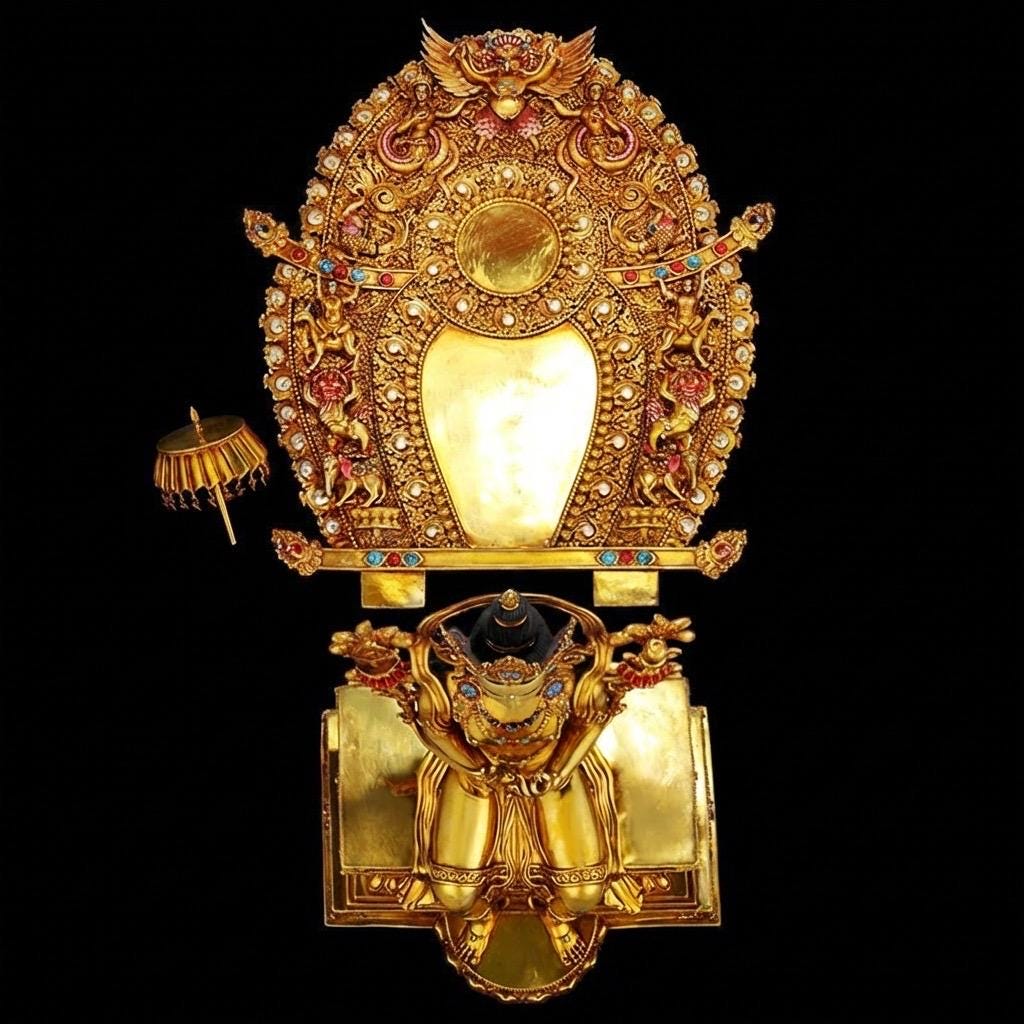 21" Gilt Bronze Maitreya Buddha Statue - Nepalese Jampa Buddha - Large Tibetan Future Buddha Sculpture - Sacred Home Altar Masterpiece