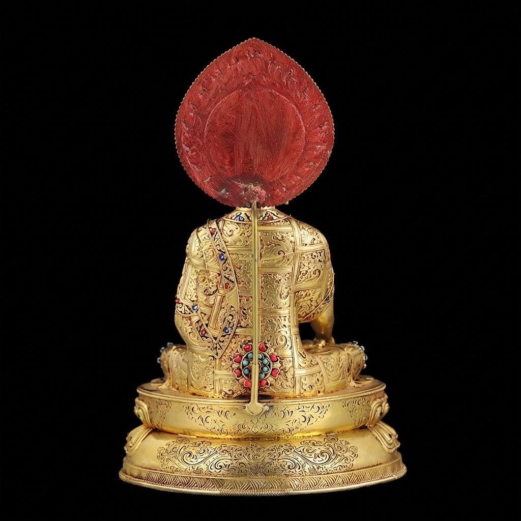 Handmade Nepal Akshobhya Buddha Statue, Copper Immovable Buddha for Home, Hand Chiseled Tibetan Art, Ritual Sculpture 10"/15"/20", Zen Gift