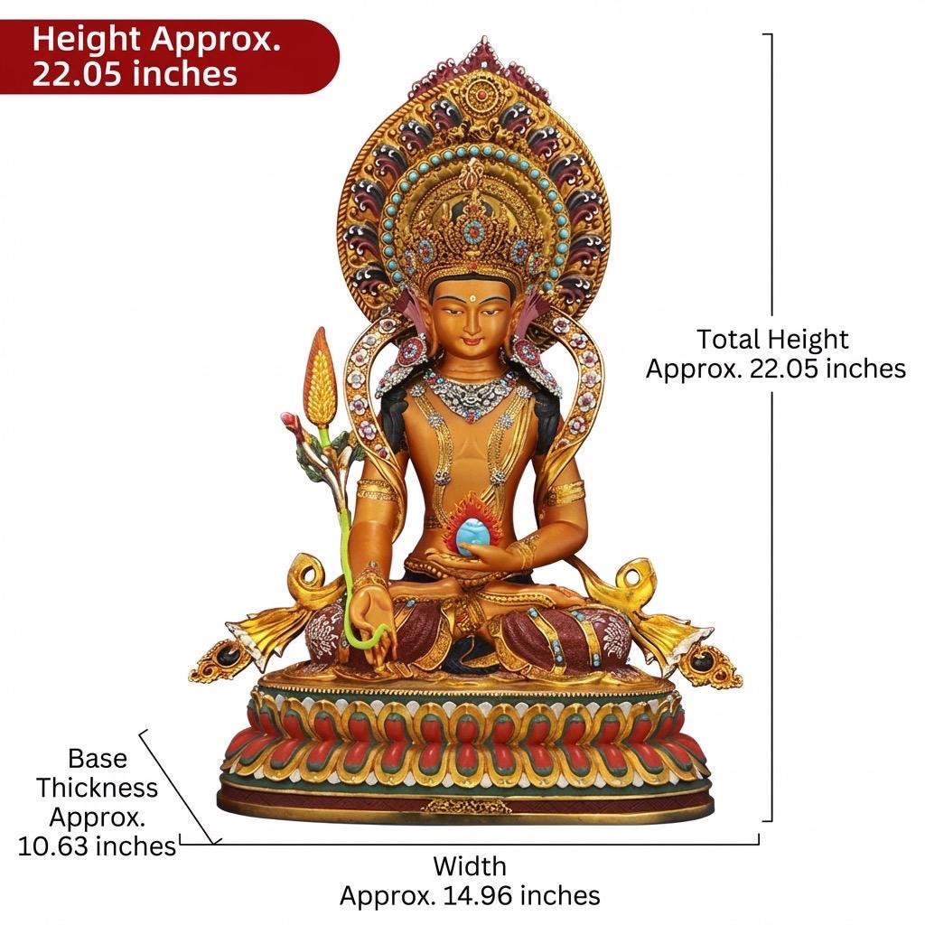 Painted Ksitigarbha Bodhisattva, Tibetan Gilded Copper Buddha Statue from Nepal, Earth Store Bodhisattva Altar Decor, Buddhist Ritual Art