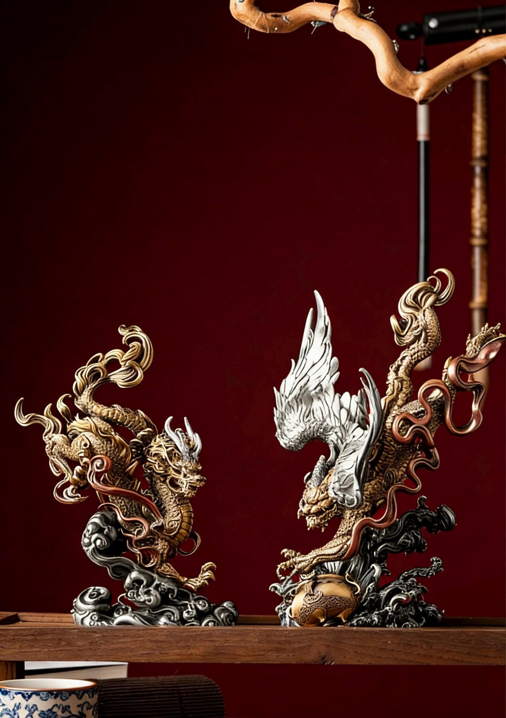 Brass Pi Xiu Figurine Feng Shui Wealth Guardian Statue, Chinese Auspicious Beast Sculpture for Office Desk Decor, Housewarming Business Gift
