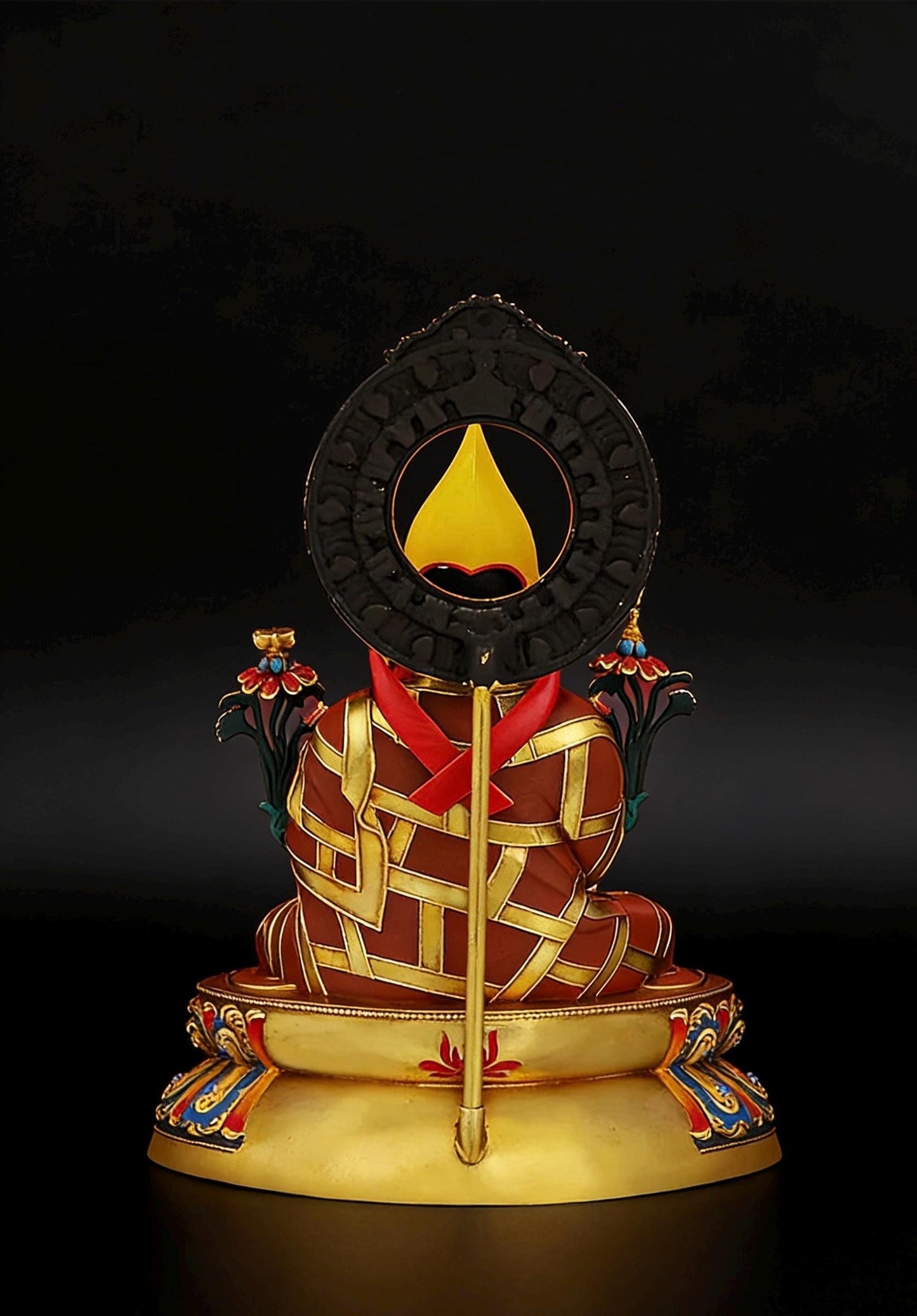 Hand-Painted Je Tsongkhapa Statue - Nepal Craft Copper Tibetan Buddha Figurine for Home Altar, Buddhist Art Decor, Gelug Founder