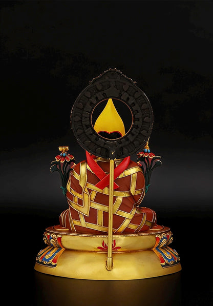 Hand-Painted Je Tsongkhapa Statue - Nepal Craft Copper Tibetan Buddha Figurine for Home Altar, Buddhist Art Decor, Gelug Founder