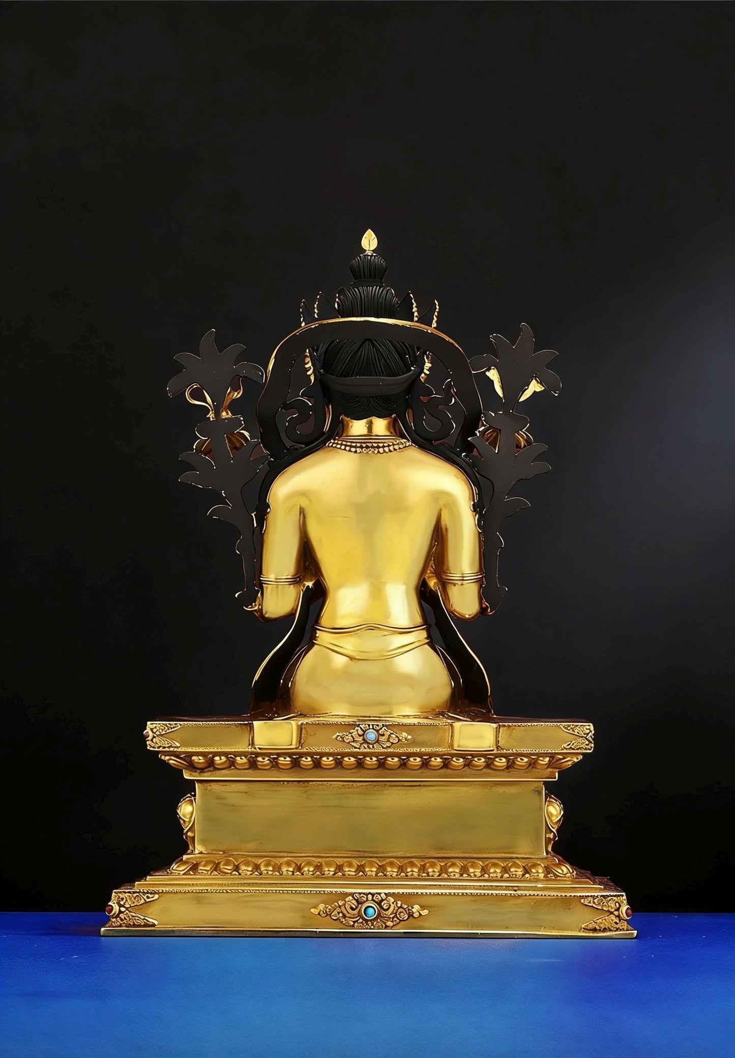 Nepalese Gilt Copper Maitreya Buddha Statue, Handcrafted Tibetan Jampa Future Buddha Sculpture, Buddhist Home Altar Decor