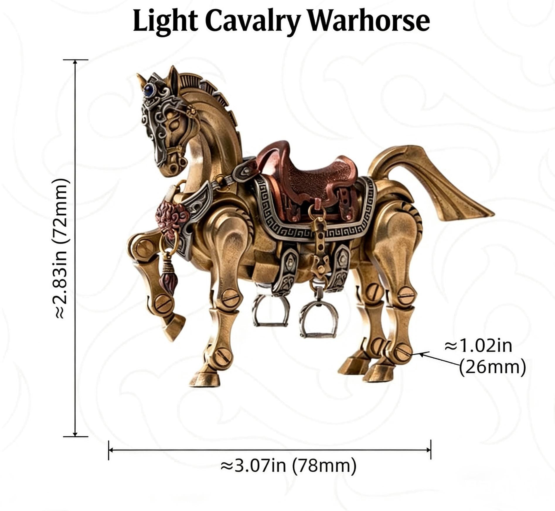 War Horse Magnetic Metal Figure – Articulated Assembly Model Decor