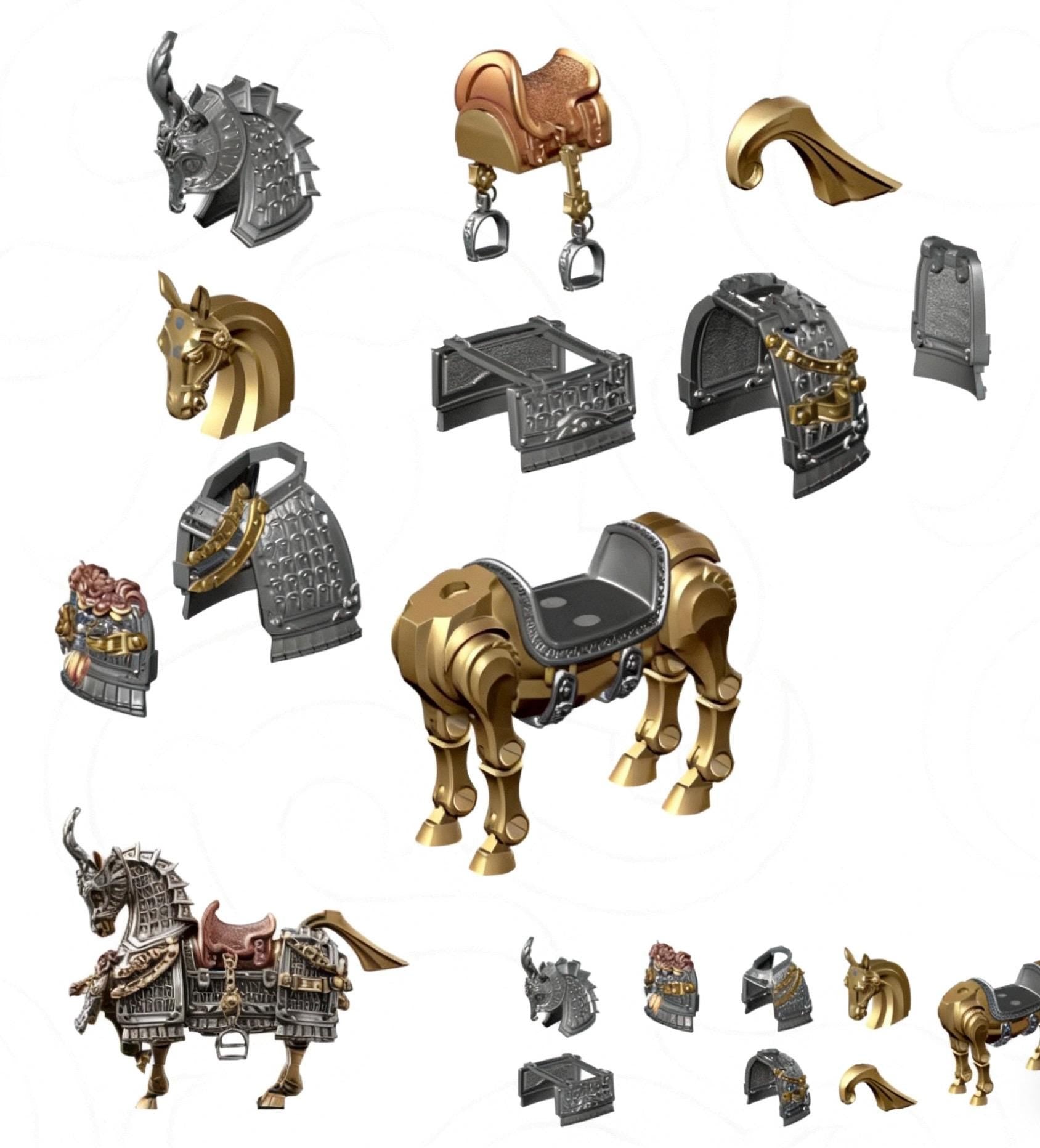 War Horse Magnetic Metal Figure – Articulated Assembly Model Decor