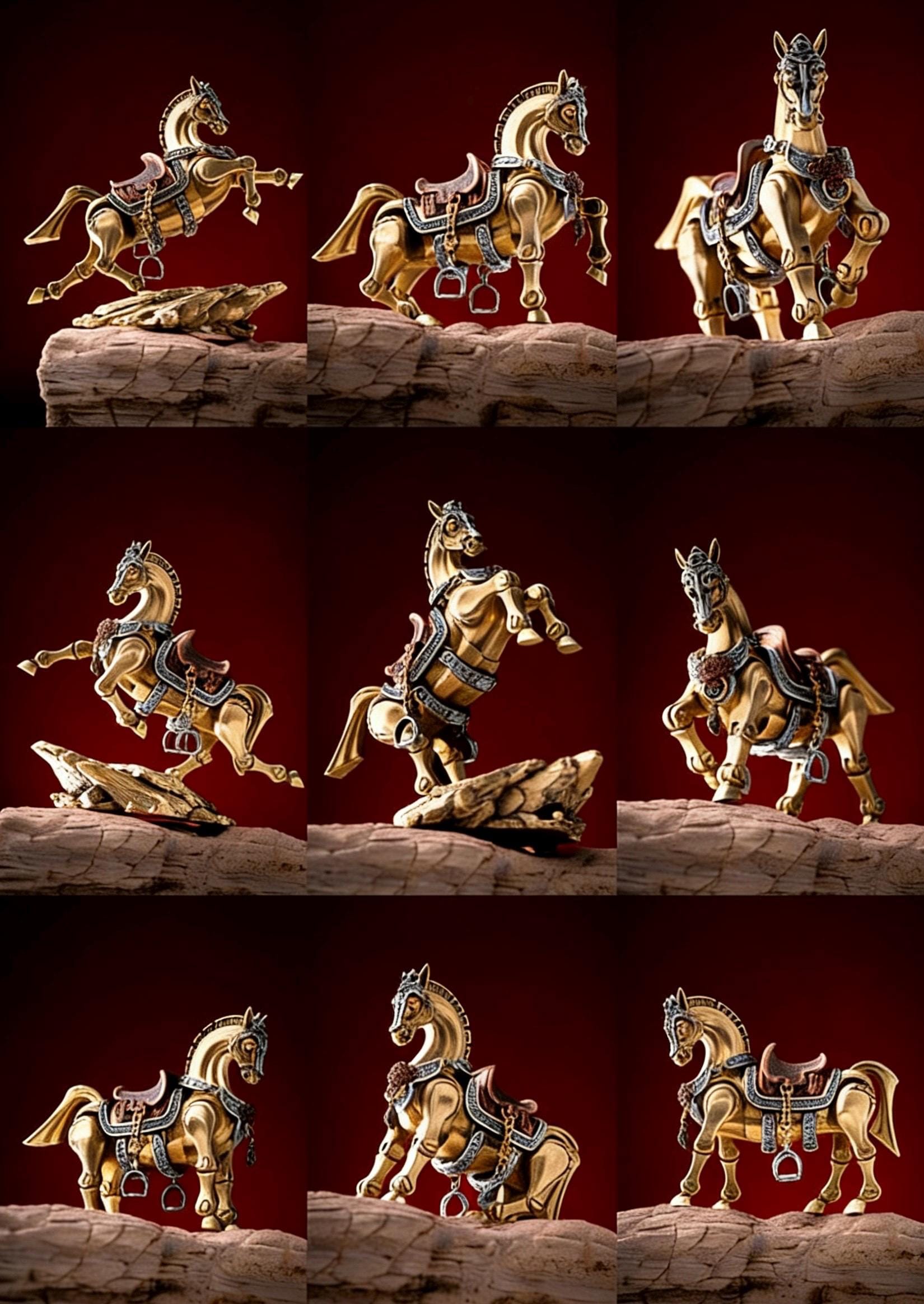 War Horse Magnetic Metal Figure – Articulated Assembly Model Decor