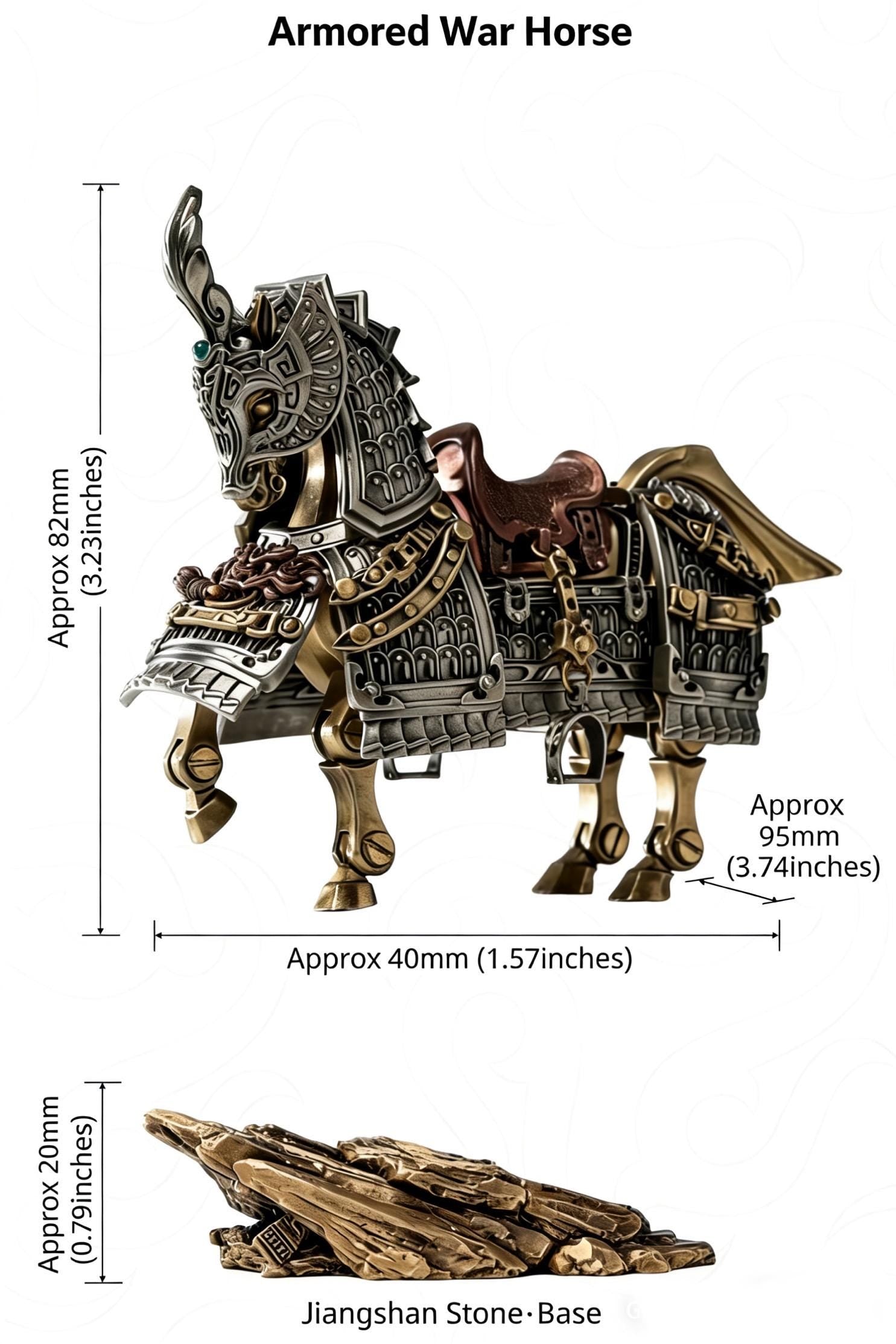 War Horse Magnetic Metal Figure – Articulated Assembly Model Decor