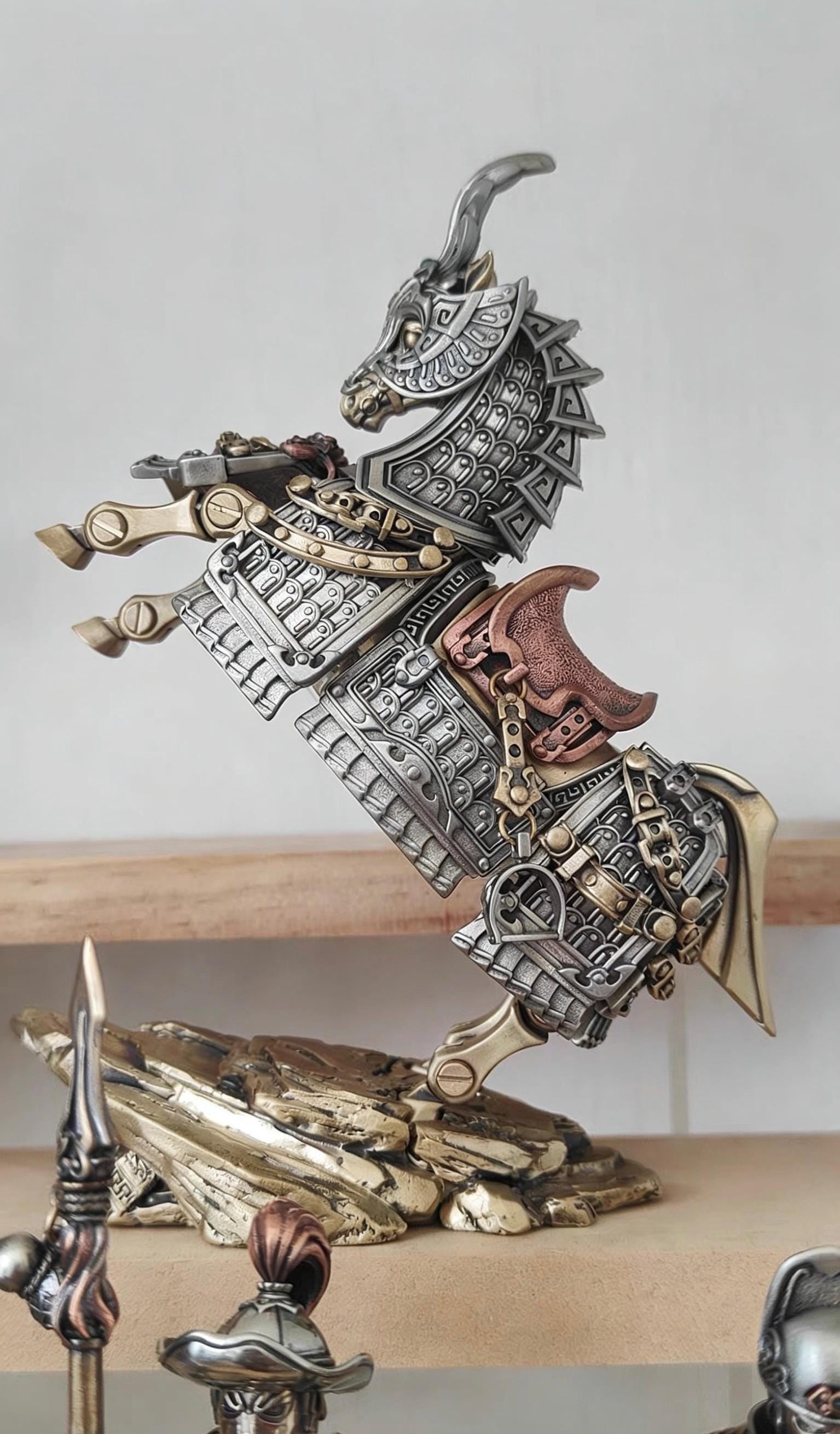 War Horse Magnetic Metal Figure – Articulated Assembly Model Decor