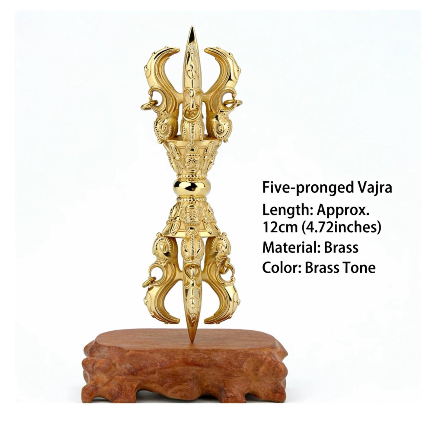 Handcrafted Brass Vajra Dorje: Tibetan Buddhist Ritual Tool