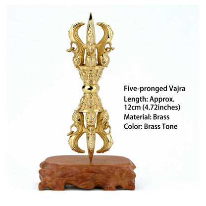 Handcrafted Brass Vajra Dorje: Tibetan Buddhist Ritual Tool