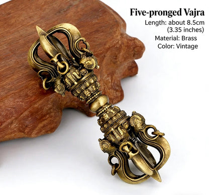 Handcrafted Brass closed Vajra Dorje: Tibetan Buddhist Ritual Tool