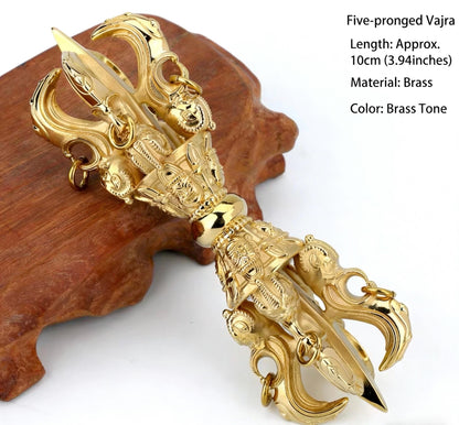 Handcrafted Brass Vajra Dorje: Tibetan Buddhist Ritual Tool