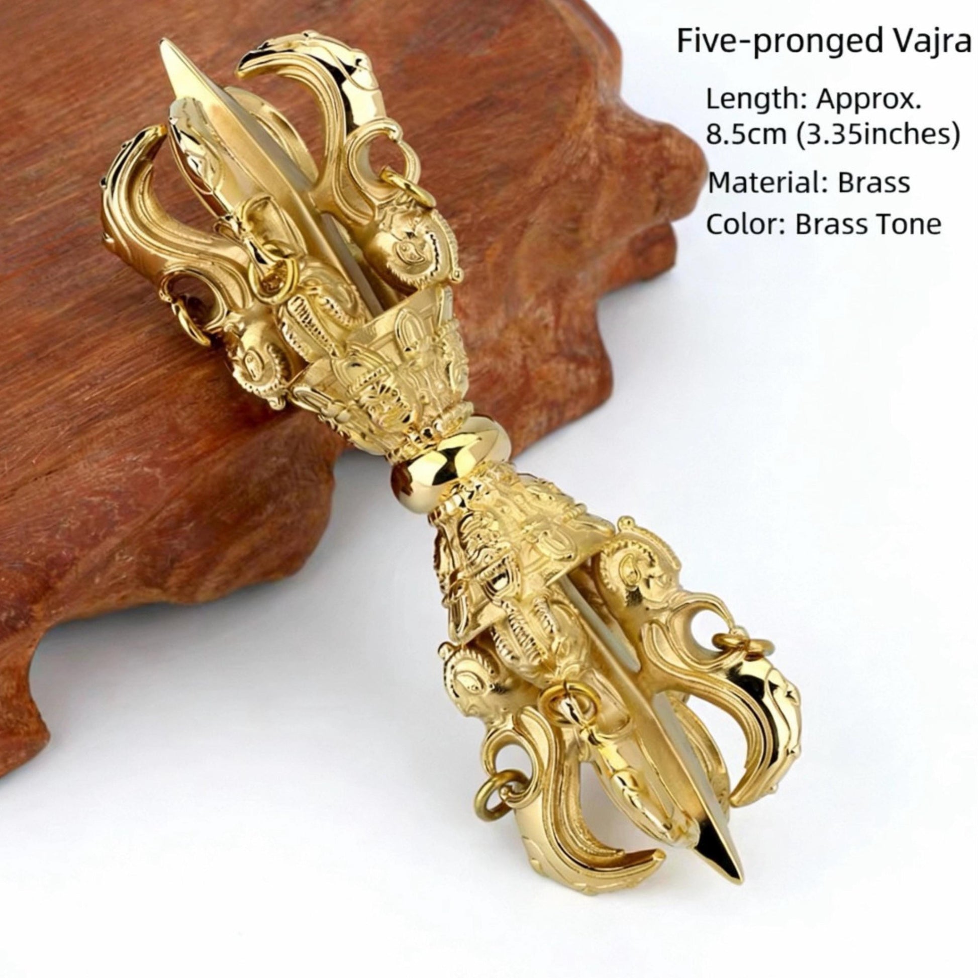 Handcrafted Brass Vajra Dorje: Tibetan Buddhist Ritual Tool