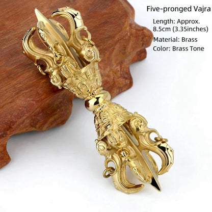 Handcrafted Brass Vajra Dorje: Tibetan Buddhist Ritual Tool