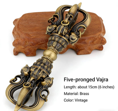 Handcrafted Brass closed Vajra Dorje: Tibetan Buddhist Ritual Tool