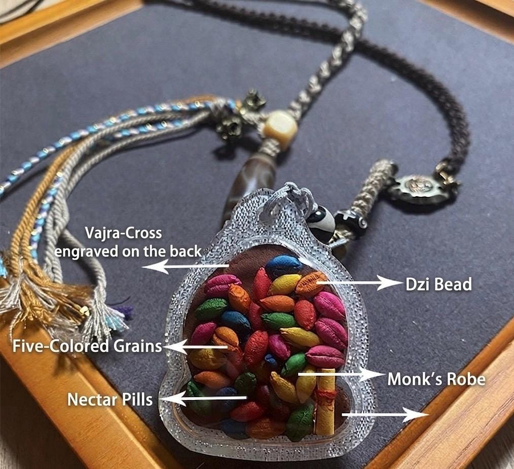 Handmade Green Tara Tsa Tsa Pendant, Tibetan Gau Box Necklace, Buddhist Amulet, Himalayan Sacred Art, Spiritual Jewelry, Meditation Gift