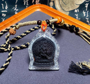 Yamantaka Vajrabhairava Tsa Tsa Pendant, Tibetan Buddhist Clay Statue Necklace, Handmade Vajra Gau Box Amulet, Himalayan Meditation Jewelry