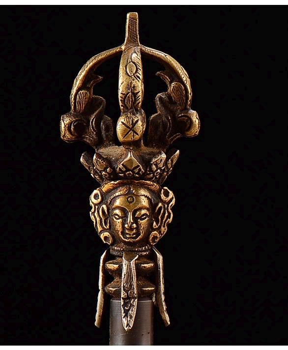 100% Handmade Brass Vajra and Bell Set from Nepal, Hand-Carved Five-Pronged Dorje, Tibetan Buddhist Ritual Ghanta, Modern Home Decor, Zen