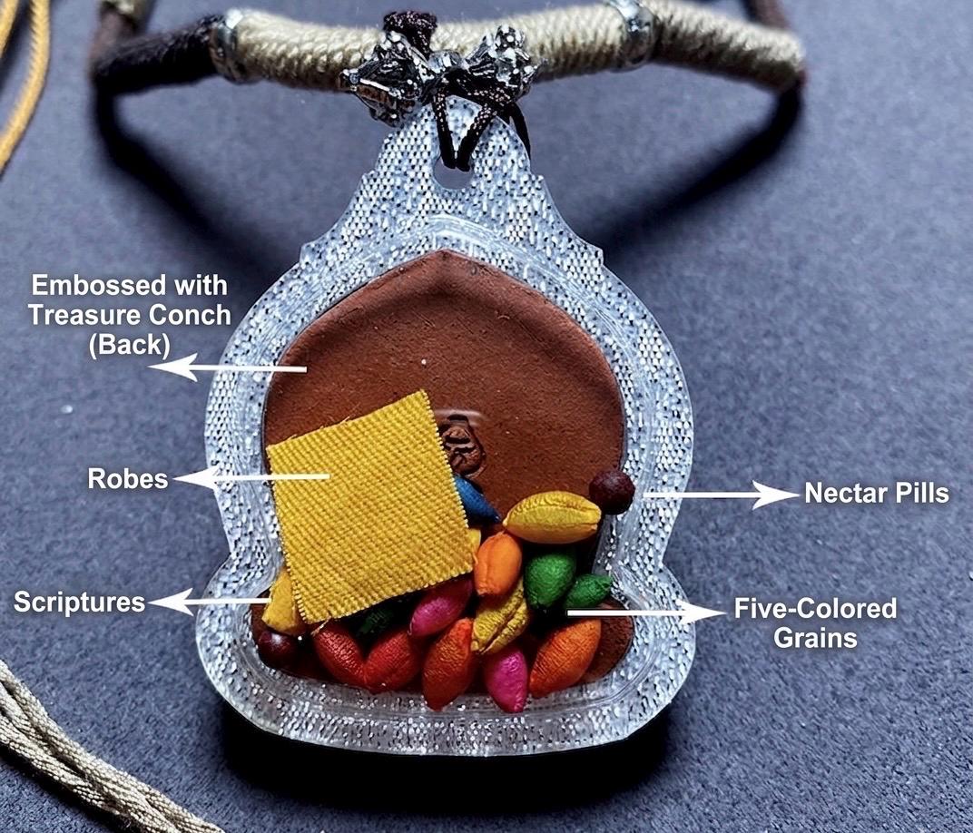 Black Jambhala Medicine Tsa Tsa Pendant, Tibetan Buddhism Gau Box Necklace, Mini Thangka Amulet, Kubera God of Wealth, Spiritual Monk Gift
