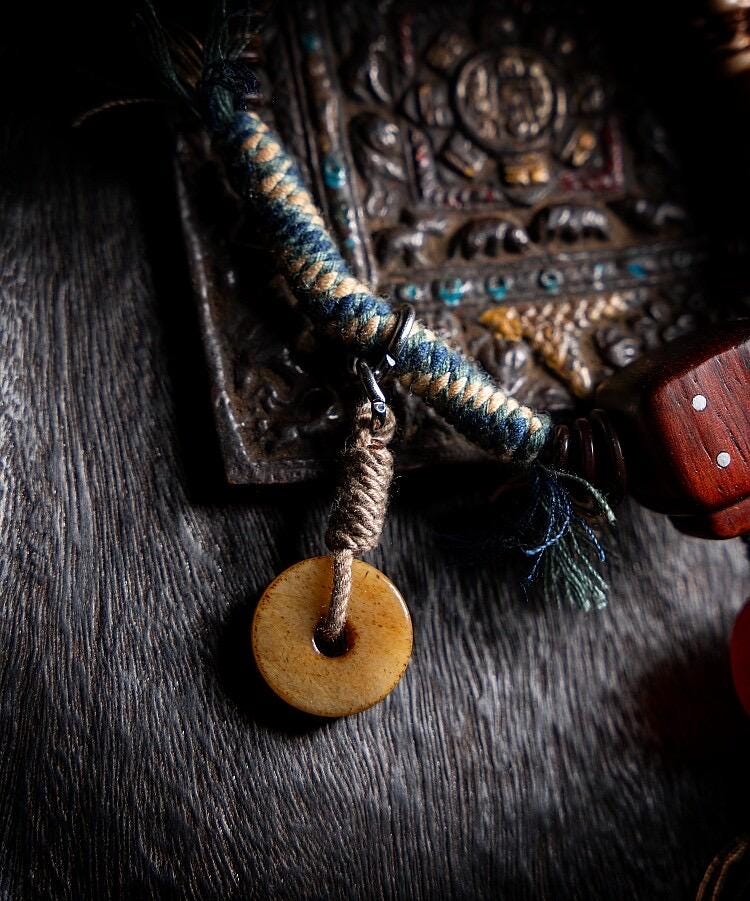 Tibetan Yak Bone Mala 108 Prayer Beads Antique Buddhist Rosary Vintage Yak Bone Bracelet Meditation Mala Healing Spirit Beads Boho