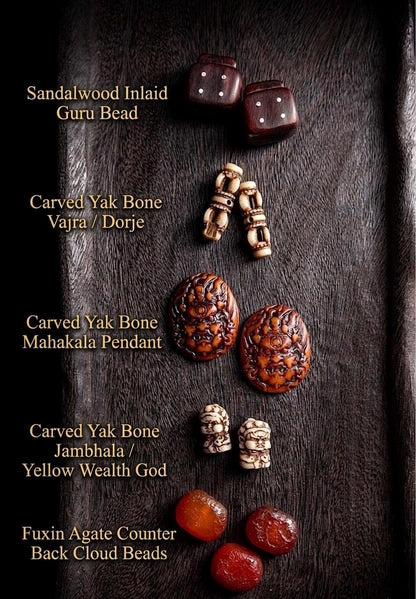 Tibetan Yak Bone Mala 108 Prayer Beads Antique Buddhist Rosary Vintage Yak Bone Bracelet Meditation Mala Healing Spirit Beads Boho