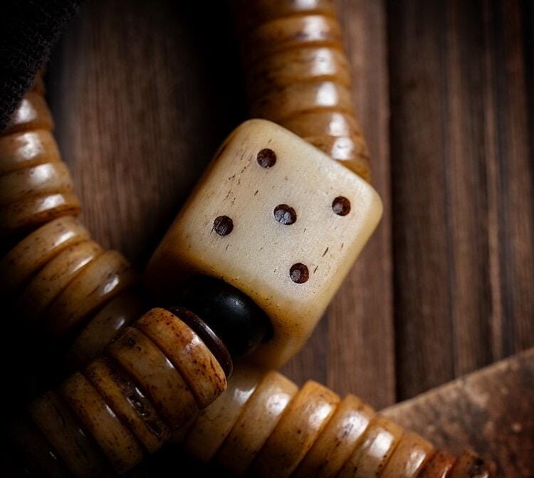 Tibetan Yak Bone Mala 108 Prayer Beads Antique Buddhist Rosary Vintage Yak Bone Bracelet Meditation Mala Healing Spirit Beads Boho