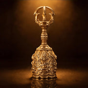Tang Dynasty Vajra Bell, Museum Replica Nara National Museum, Four Heavenly Kings Brass Ghanta, Buddhist Meditation Sound Healing Ritual