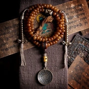 Yak Bone Mala Bracelet, 108 Prayer Beads Necklace, Tibetan Buddhist Gift