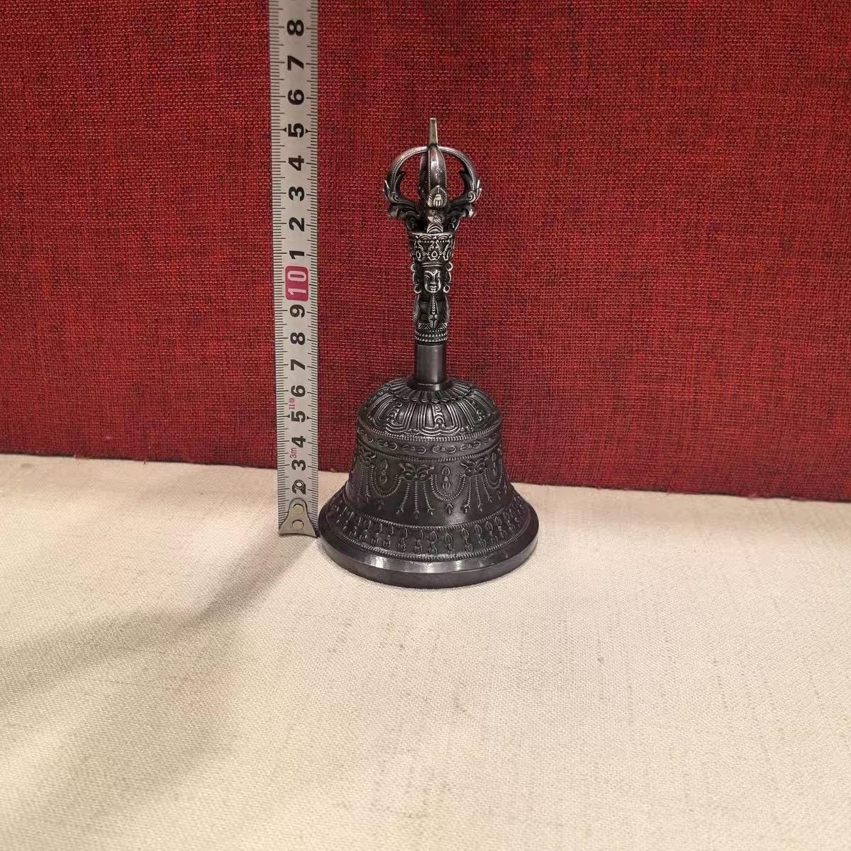 Handcrafted Brass Tibetan Bell and Dorje Set: Buddhist Meditation Set