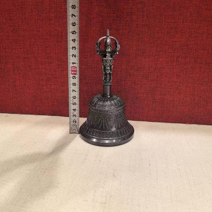 Handcrafted Brass Tibetan Bell and Dorje Set: Buddhist Meditation Set